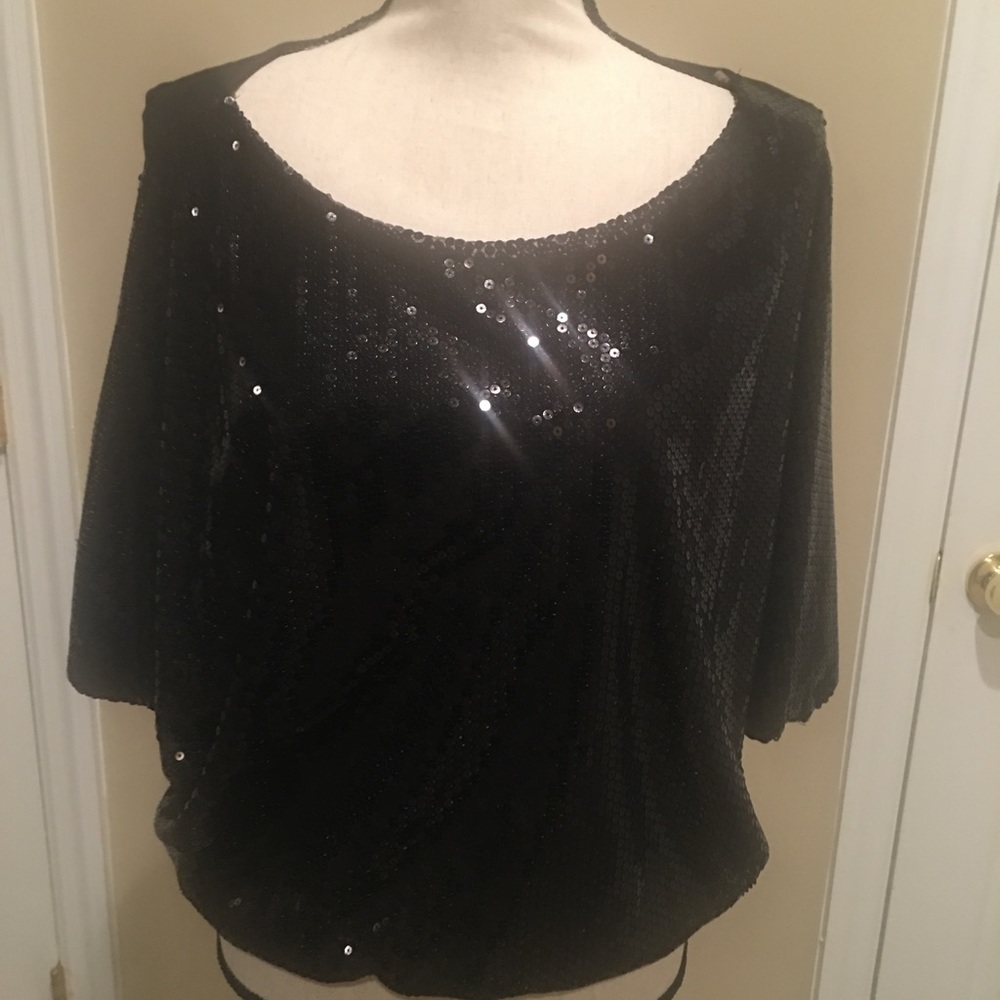 Joyce Leslie Black sequins top